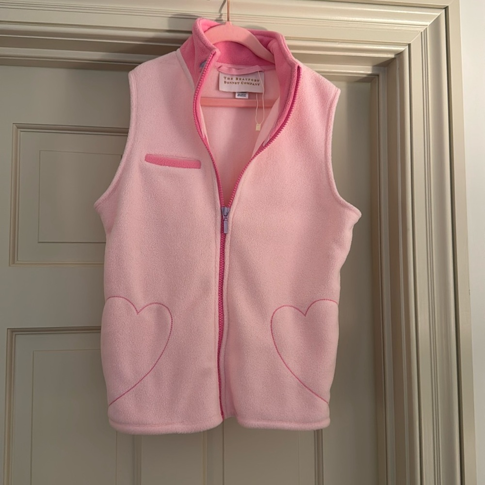 The Beaufort Bonnet Company Pink Fleece Vest- Size 12